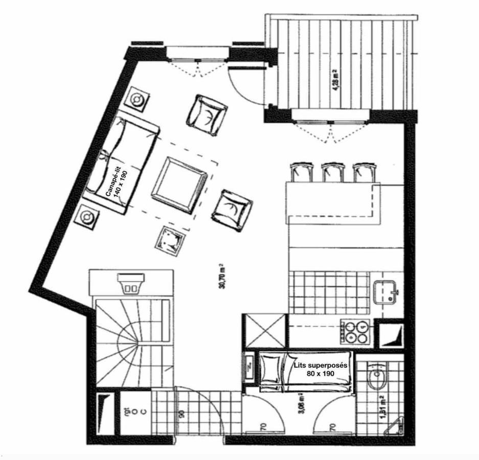 L'Ekrin Des Arcs - Arc 1950 Le Village - Duplex 6-8 Pers Les Arcs  Kültér fotó